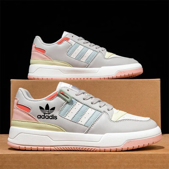 男鞋板鞋男2025秋季新款防滑软底运动鞋男透气皮面跑步鞋 ad520灰粉 42【图片 价格 品牌 报价】-京东