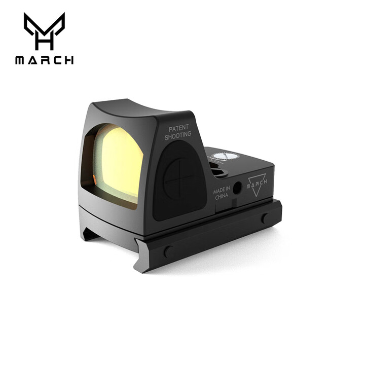 MARCH红点全息瞄准镜五米归零RMR反射光学瞄20MM卡槽带底座瞄镜黑色 黑色