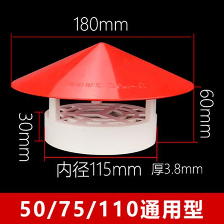 小小树50 75 110 160多用实用屋顶塑料PVC防雨帽透气帽通气帽管帽通风口 50/75/110通用防雨帽(红顶)【图片 价格 品牌 ...