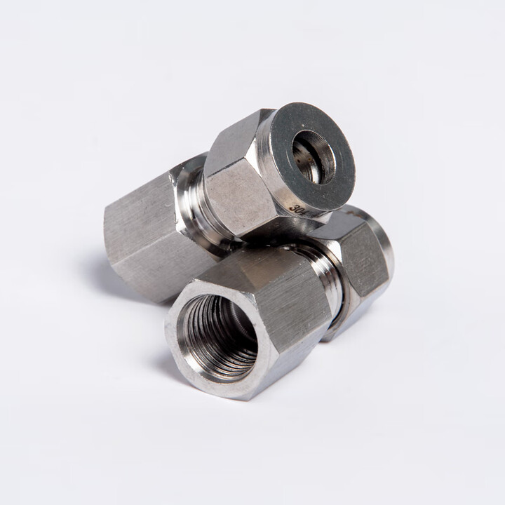 佐痕 304不锈钢卡套接头内螺纹直通国标管螺纹英制npt内丝卡套式管