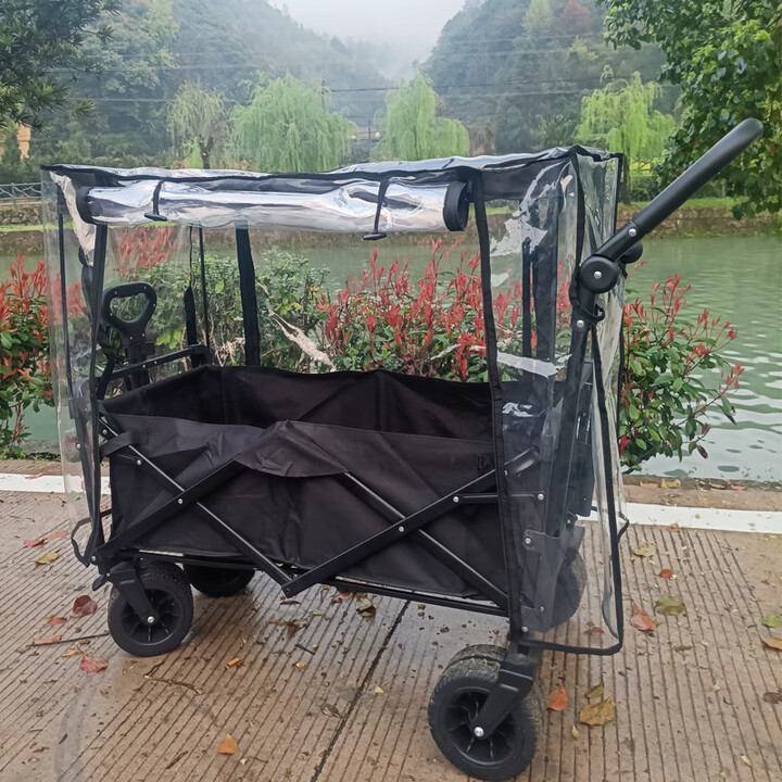 糜岚（MieLanat）营地车遮阳篷露营车营地野餐推车遮阳雨棚雨罩防风防雨蚊帐野营车 透明雨罩 不含车 不含顶棚
