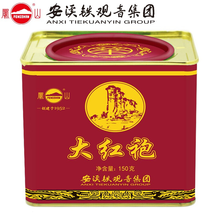 凤山茶叶 大红袍乌龙茶 方铁罐散装150g自饮好茶
