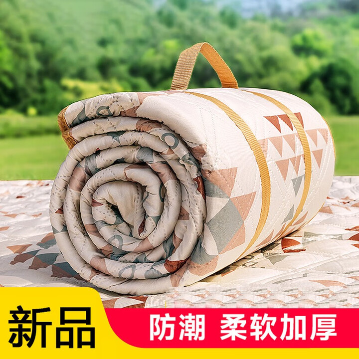 星舵野餐垫防潮垫加厚户外露营垫子春游草坪垫子户外郊游野炊折叠zp9 【特厚铝膜款】长颈鹿180*200
