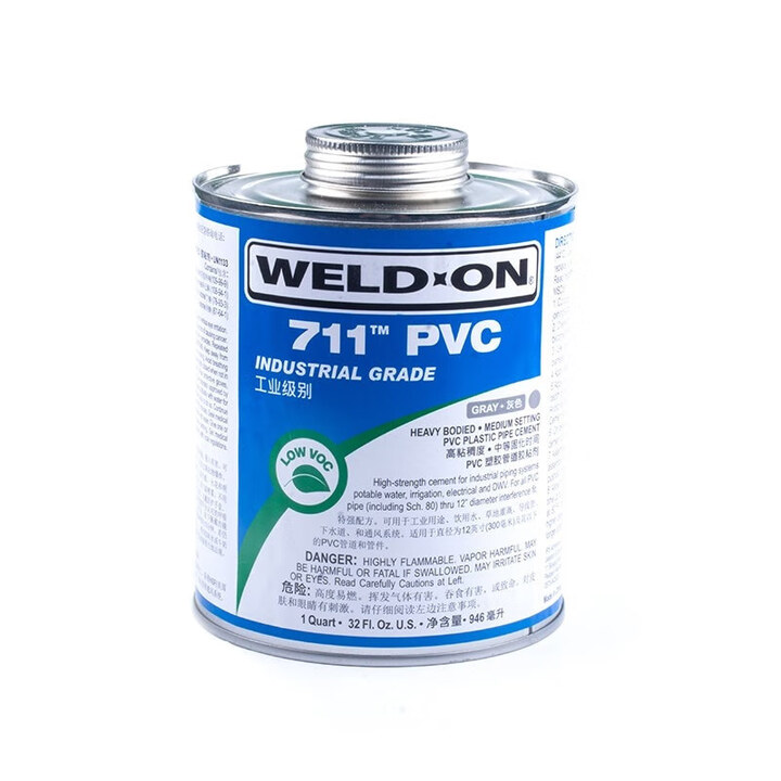 IPSWELDON胶水UPVC管道胶粘剂711胶水717胶水大瓶中瓶灰胶305 711灰色(946ml)【图片 价格 品牌 报价】-京东