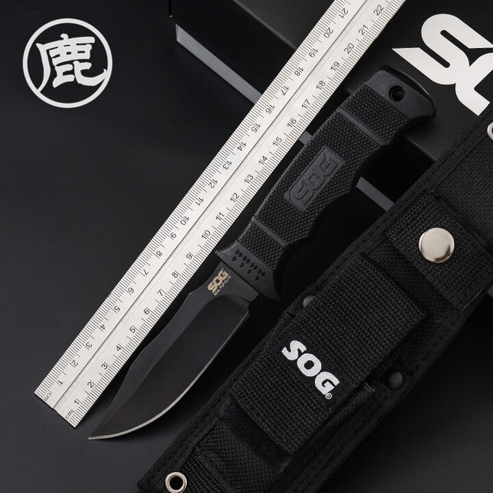 SOG索格户外装备直刀EDC高硬度MINI海豹小直刀露营野营多用随身工具 MINI海豹E37M直刀