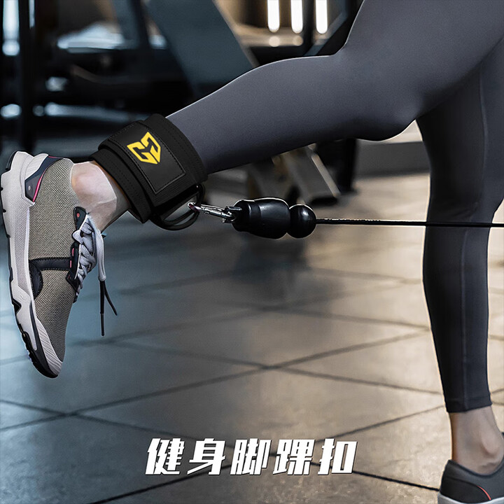 博克瑟·竞龙门架健身脚踝扣练臀腿绳索后踢辅助腿部力量训练拉力阻力绑带套 黑色【双扣版/ 手腕脚踝通用款】 均码【一只装】【图片 价格 品牌 ...