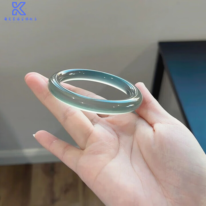 胖东来品质海洋玉髓手镯高冰马达加斯加高冰玛瑙荔枝冻库里蓝玉镯