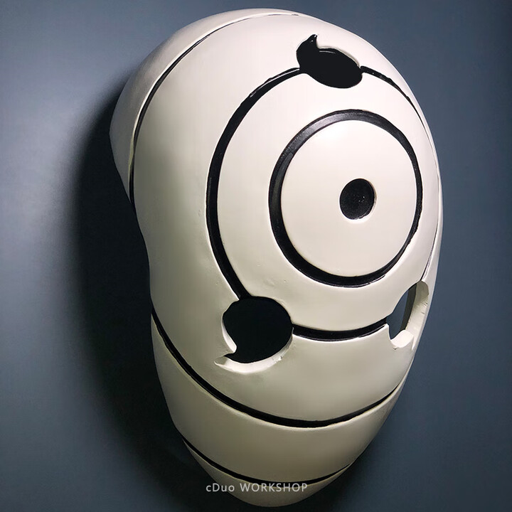 悄悄鹿白面具带土cos可发光轮回眼阿飞三勾玉白绝虎纹cos装扮道具发光