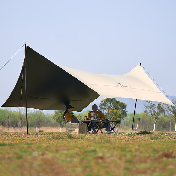 牧高笛（MOBIGARDEN）天幕 户外露营遮阳防晒牛津布黑胶天幕俊庭530 NX22680014 和风沙