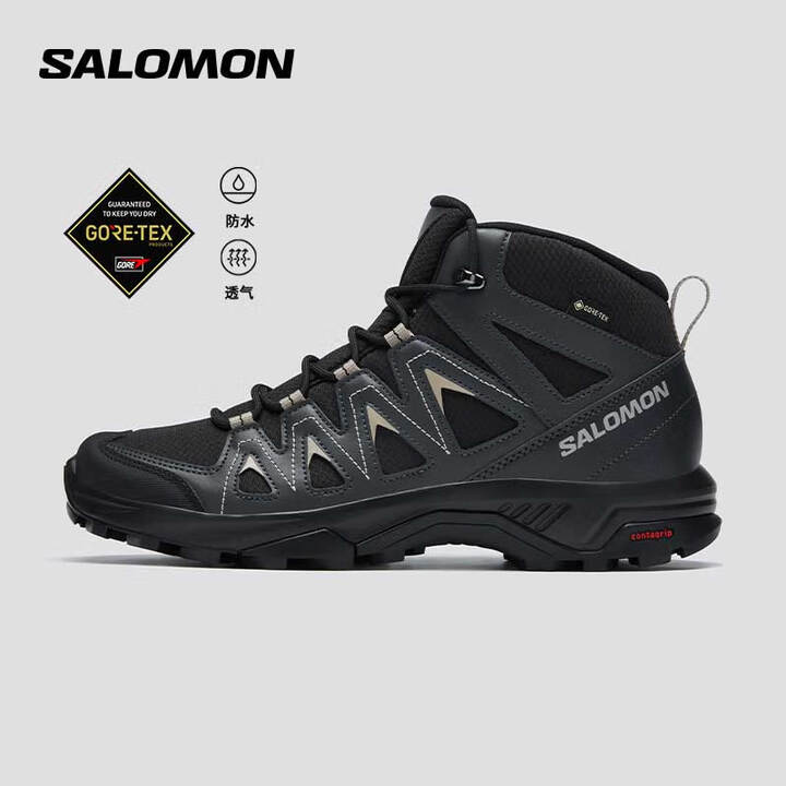 萨洛蒙（Salomon）男款 户外运动防水透气稳定支撑舒适登...