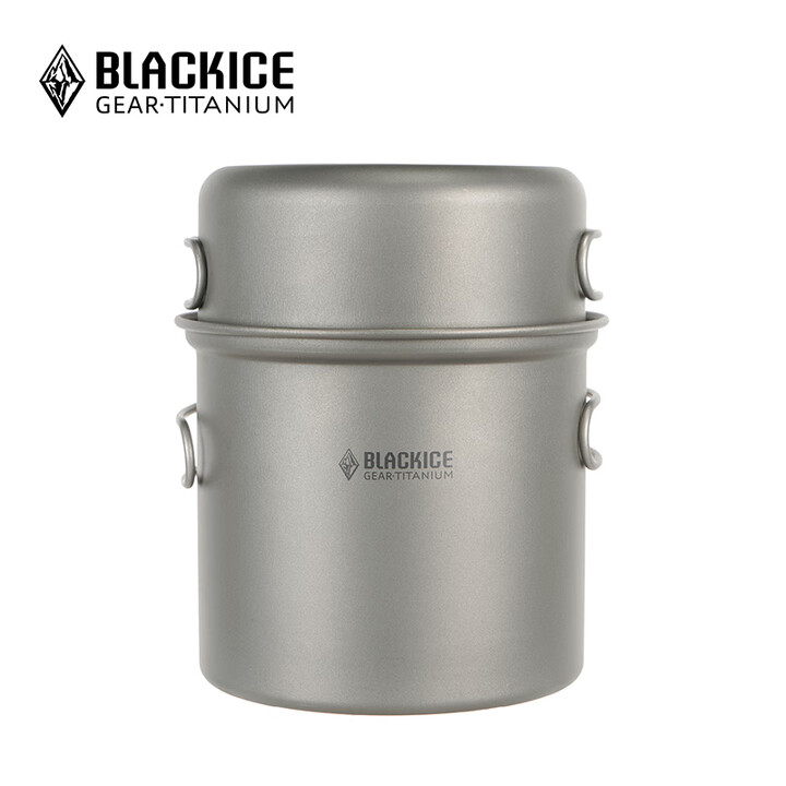 黑冰（BLACKICE）Z7205G钛套锅户外精致露营钛套锅野外炊具套装野营野炊锅具 银灰【Z7204G 钛套锅950ML】