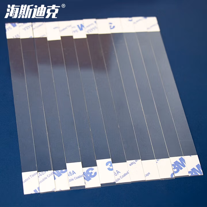 海斯迪克 超市跳跳卡弹片透明条 价格标签贴条 2*14cm（100片） H-11