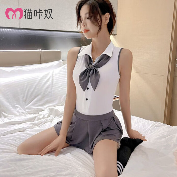 女级污度诱惑性感二次元纯欲jk制服诱惑连体衣超短裙免脱套装睡衣夫妻