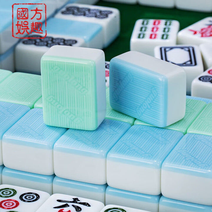 自动麻将机专用高端玉石麻将牌不开裂高品质高颜值加强磁铁上牌快 高端48机【天空蓝+翡翠玉】136张【图片 价格 品牌 报价】-京东