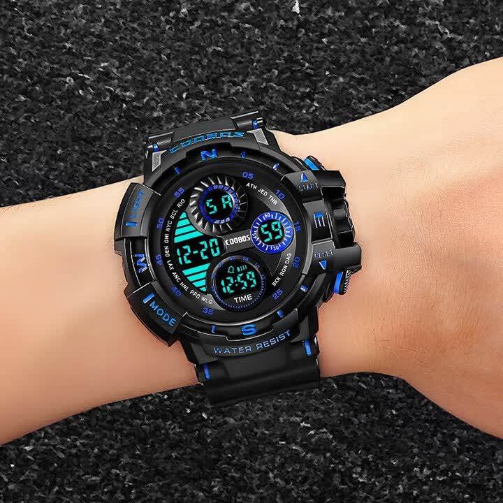 卡西歐手表男电子表初中学生男表潮流青少年防水夜光运动男士智能 卡西欧送电池和小礼物C990蓝色【图片 价格 品牌 报价】-京东