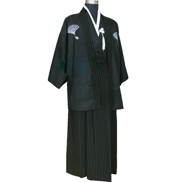 诚晟旭桐日本武士服 和服男正装日式料理服传统古装扮演舞台演 黑色和服 M【图片 价格 品牌 报价】-京东