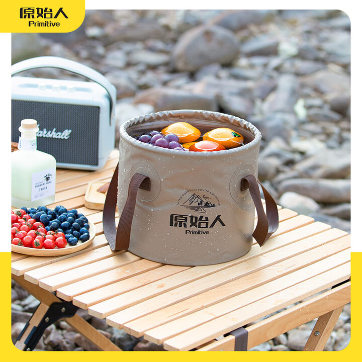 原始人户外折叠水桶便携水箱大容量储水桶旅行蓄水储水罐车载空桶