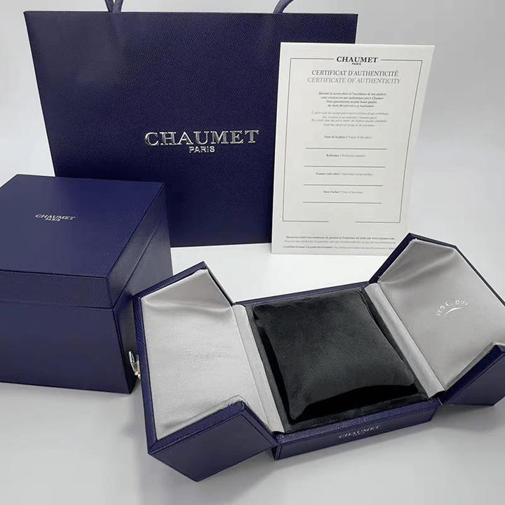 李绅新款尚美首饰盒双戒指盒求婚情侣对戒盒巴黎chaume耳钉盒项链盒子