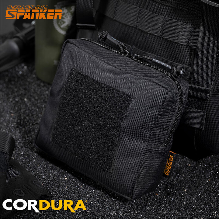 出众者（Spanker）战术杂物袋molle副包背心扩展包腰包工具附件包户外收纳包 黑色BLK