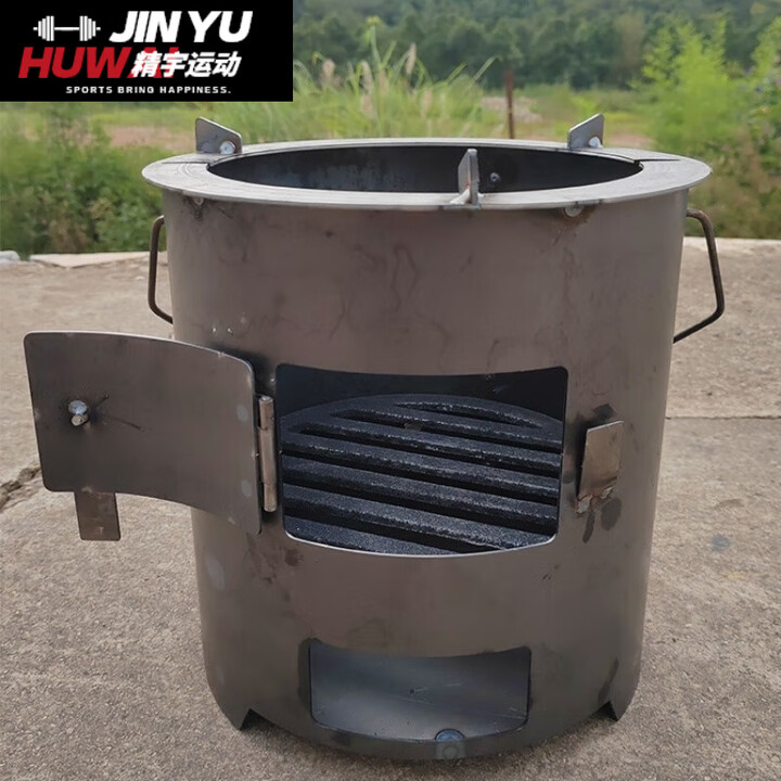 柏潮加厚钢板炉柴火炉木炭炉围炉煮茶取暖户外烧烤家用多功能烧煤煮饭 主图款
