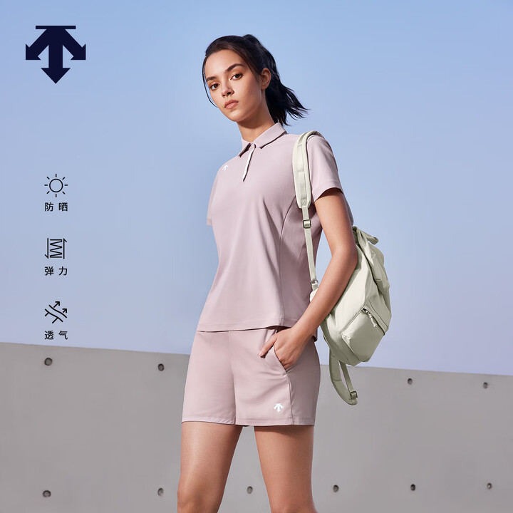 DESCENTE迪桑特WOMEN’S TRAINING系列女士短袖POLO衫夏季新品 PK-Violet Ice S (160/80A)【图片 ...