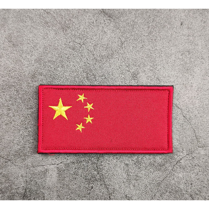 中国魔术贴徽章五星红旗衣服贴标臂章战术士气章胸章背包贴章 国旗5x