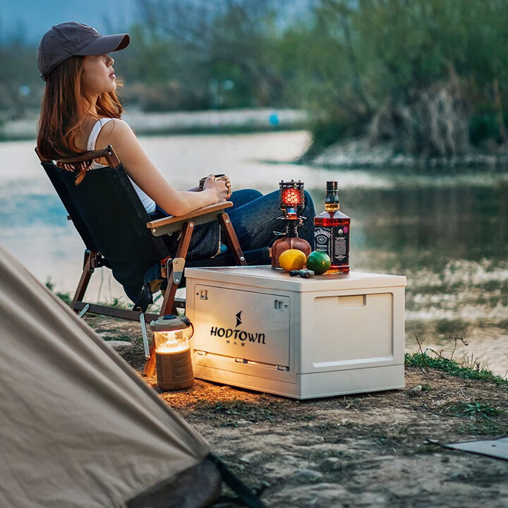 何大屋（Hodtown）户外露营烧烤收纳箱折叠箱野营便携可折叠置物箱 折叠箱HDW2101