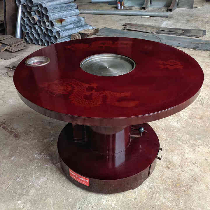 双幼钢板贵州火炉柴火灶农村取暖炉烧柴室内柴煤两用回风炉烤火炉子 圆形1m