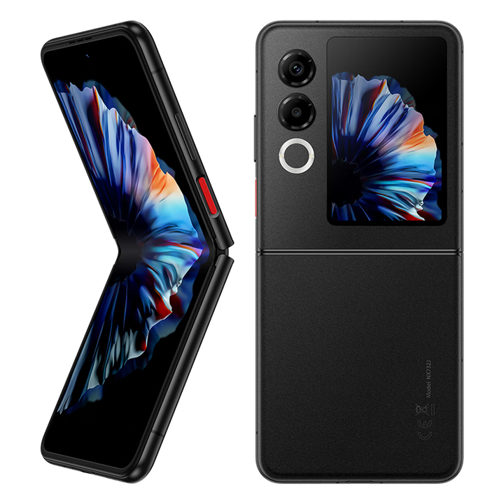 努比亚Flip 2 5G全网通智能AI手机 小折叠 天玑 7300X处理器 6.9英寸OLED直面护眼屏 支持NFC 悬停分屏 星光黑 8GB+256GB 官方标配