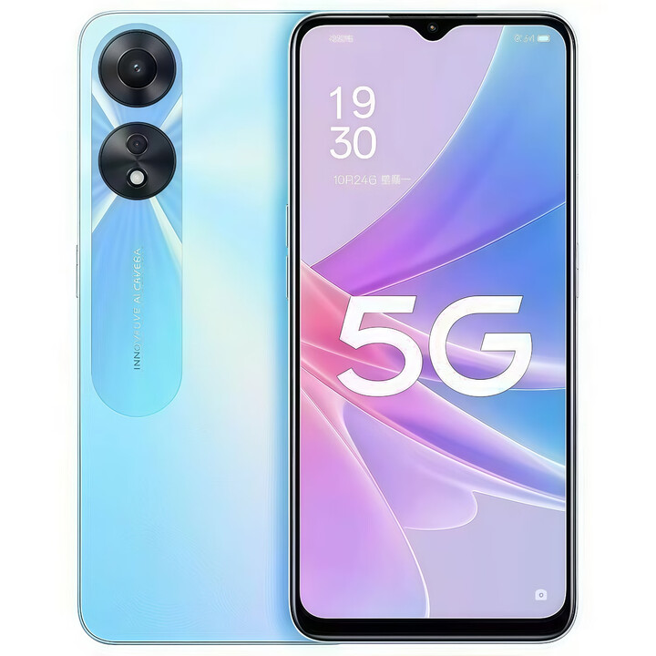 OPPOA58 全网通5G智能手机拍照美颜游戏手机环绕式立体声大电池备用机 OPPO A58静海蓝 8+128 全网通 5G