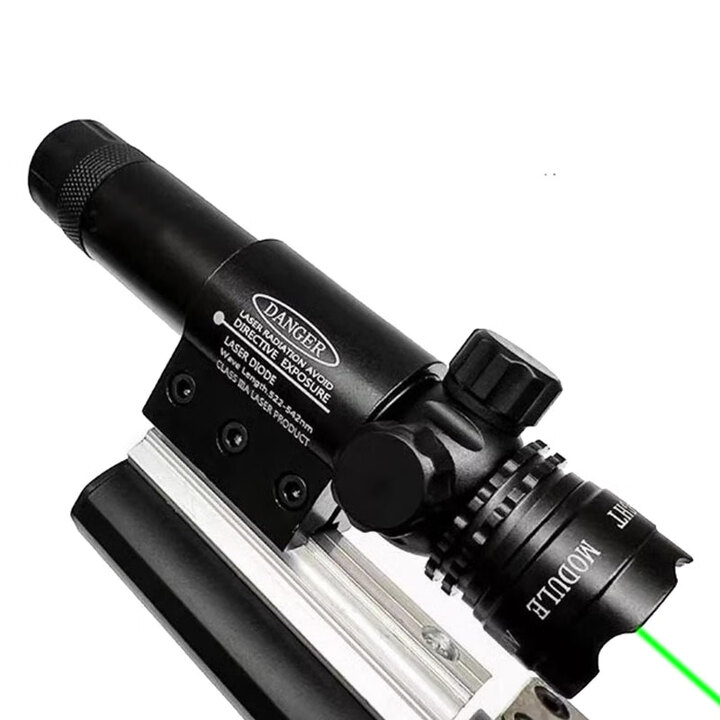 宏杰星抗震低基红外线激光瞄准器红绿激光校准仪瞄准镜上下左右可调激光 加长绿光+20mm轨道+2电一充