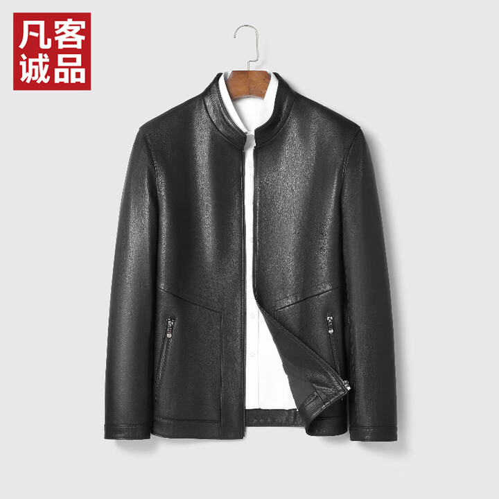 凡客诚品(VANCL)凡客诚品vancl官方店 山羊皮立领真皮皮衣 黑色 2XL【图片 价格 品牌 报价】-京东