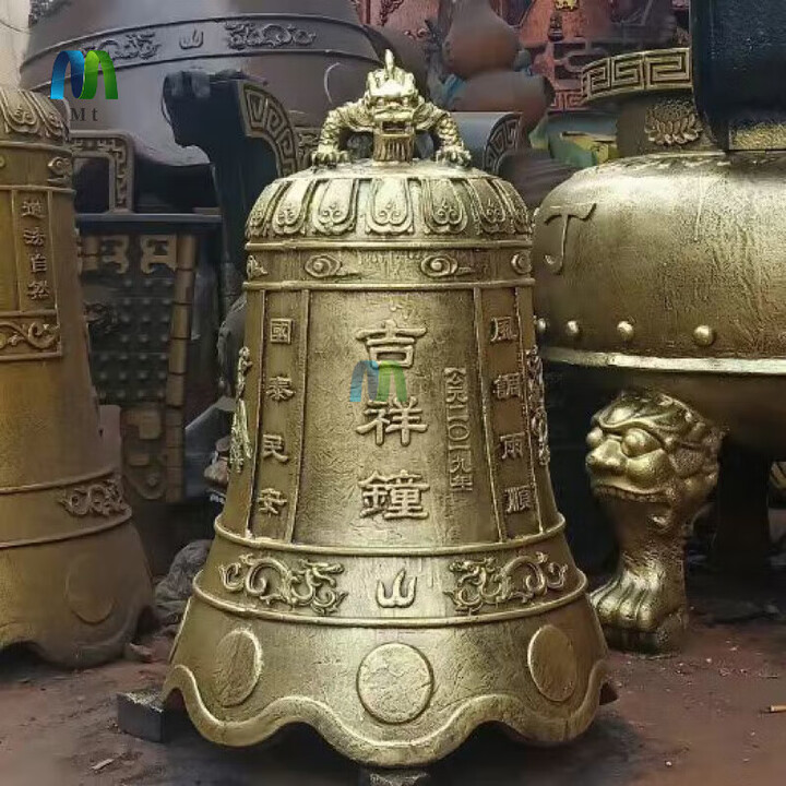 优观寺庙敲钟现货大钟大型铜定制仿古铁钟铜钟铸铁道观撞钟 青光金口径70-高95图纸定金【图片 价格 品牌 报价】-京东