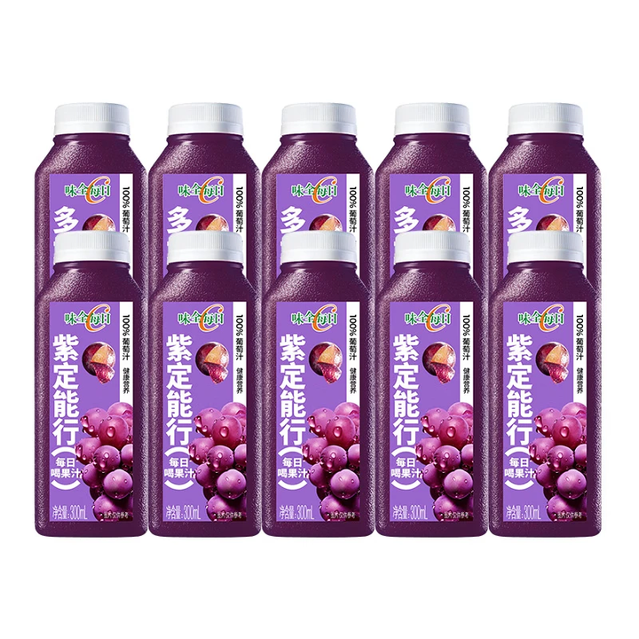 味全每日C果汁300ml 低温冷藏饮料混合纯果蔬汁 葡萄汁300ml*10【图片 价格 品牌 报价】-京东