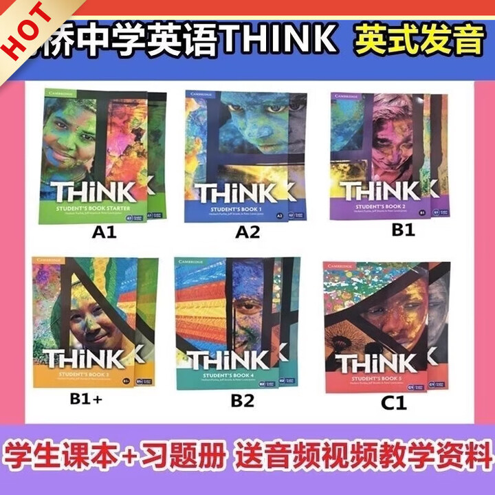 《优质图书专营剑桥think教材中学英语Cambridge THINK Starter 1234 A1-C1级课本+练习册全套12本》【摘要 ...