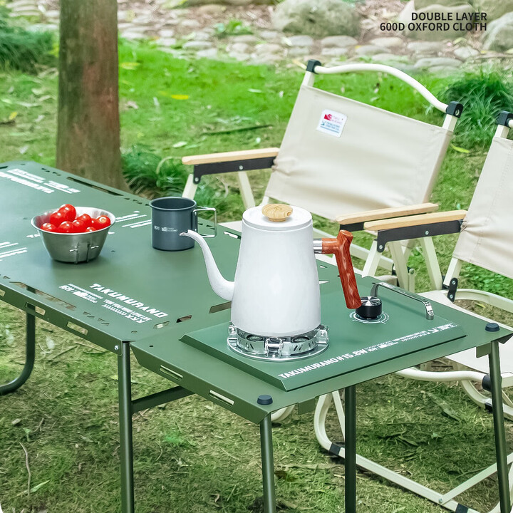 拓村户外igt露营桌单元炉组合野炊模块化猛火炉头网红防风战术桌组合 【绿色】IGT桌+IGT炉+拓展板（送灯架+转接头）