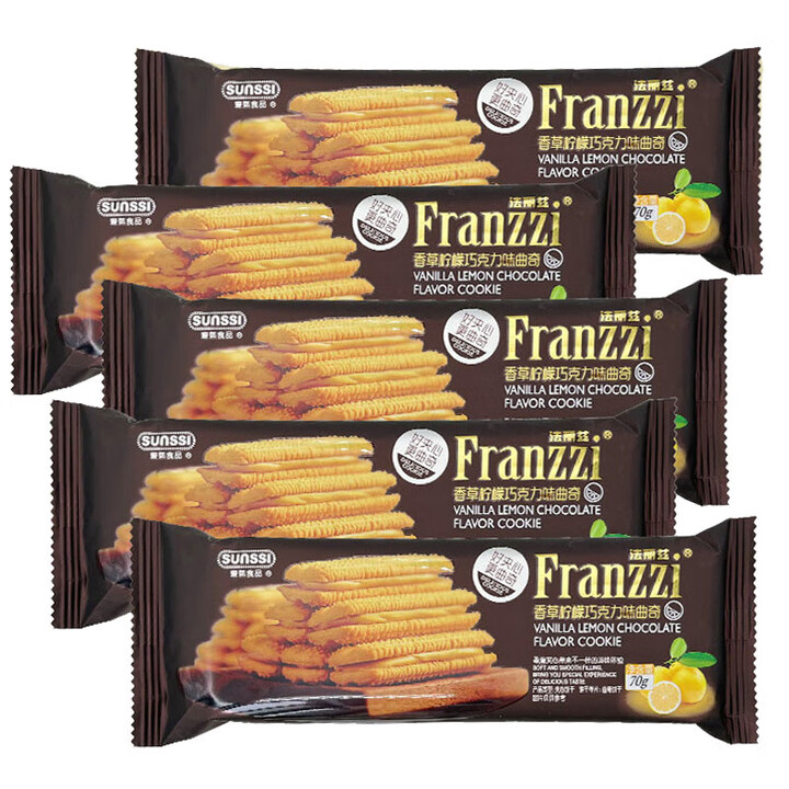 【法丽兹(Franzzi)香草柠檬巧克力味曲奇】法丽兹(Franzzi)香草柠檬巧克力味曲奇70g*1条装 休闲零食下午茶甜点【行情 报价 ...