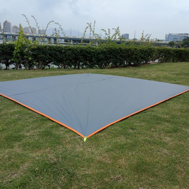 美克杰户外加厚便携超大防潮地席 耐磨地垫遮阳棚天幕野餐地垫 浅灰色(3米*3米)