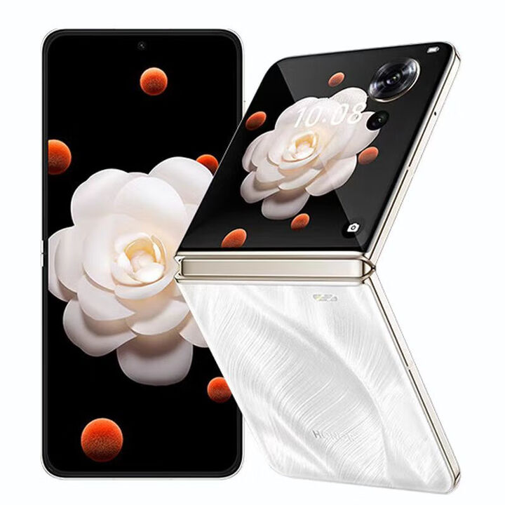 荣耀展机荣耀magic v flip 折叠小屏幕手机智能 拍照 快充手机 白 12+1tb
