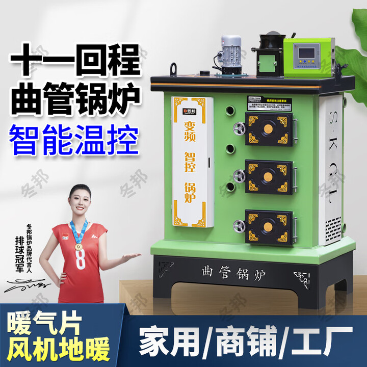 锅炉农村通炕地暖暖气家用采暖炉新型返烧节能养殖煤电取暖炉 煤柴两用160
