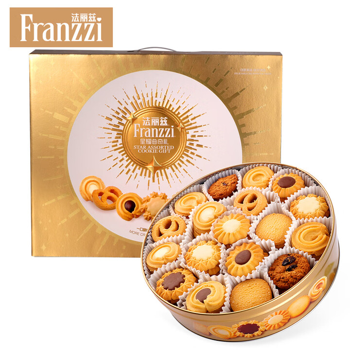 法丽兹(Franzzi)甄选曲奇礼盒休闲零食白巧克力味芝士味饼干中秋节送手伴礼 法丽兹甄选曲奇礼盒 445g【图片 价格 品牌 报价】-京东