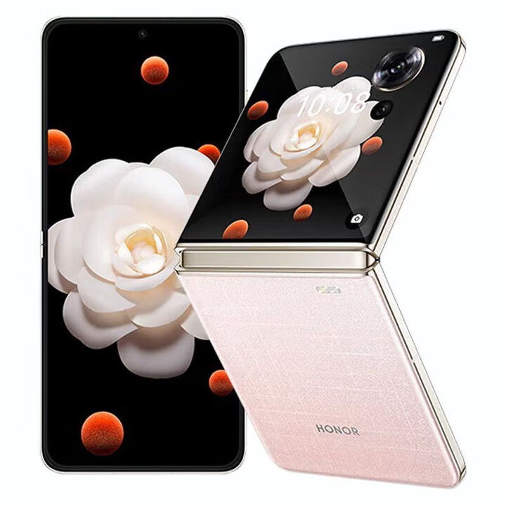 荣耀展机荣耀magic v flip 折叠小屏幕手机智能 拍照 快充手机 粉 12+512