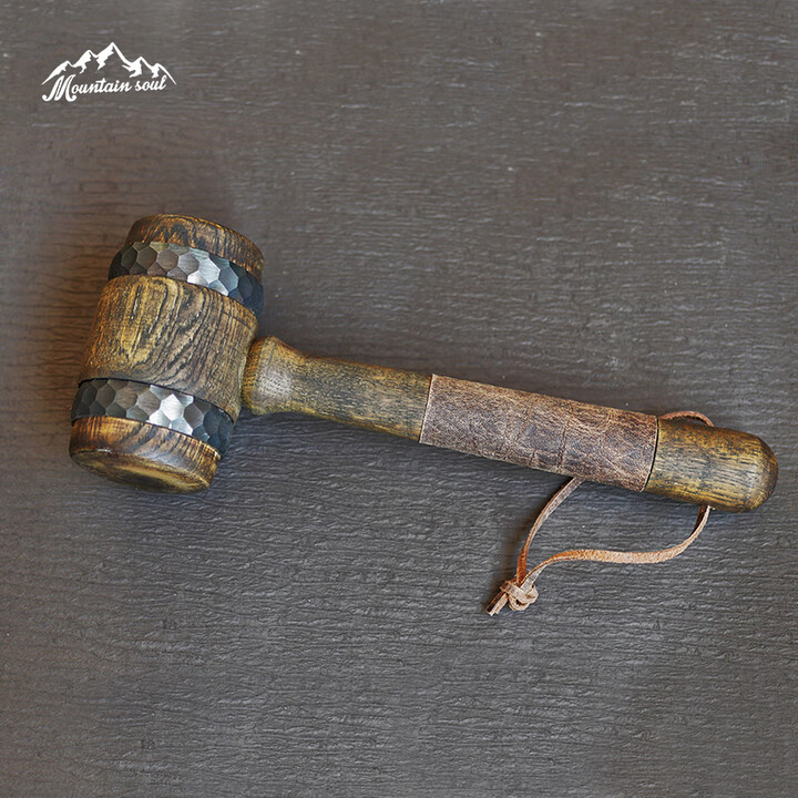 MOUNTAIN SOUL 山魂 美国山核桃木户外露营木槌工具榔头木工锤雕刻锤子 木工锤雕刻锤