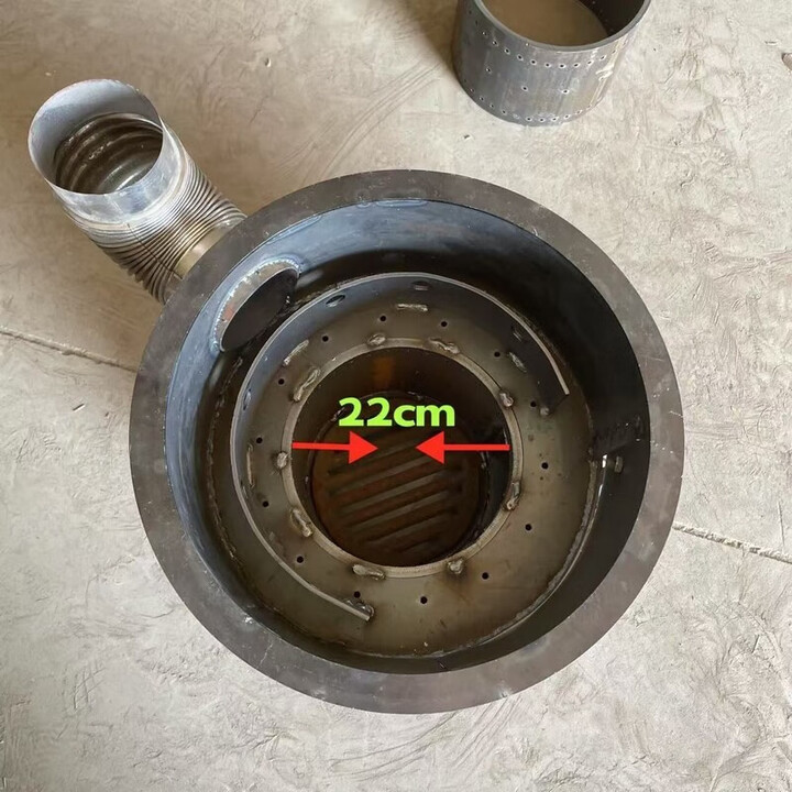 新型无烟柴火灶火炉木炭炉烧水做饭卤菜耐火砖加热炉具风机炉 炉胆直径22公分（小号气化炉）
