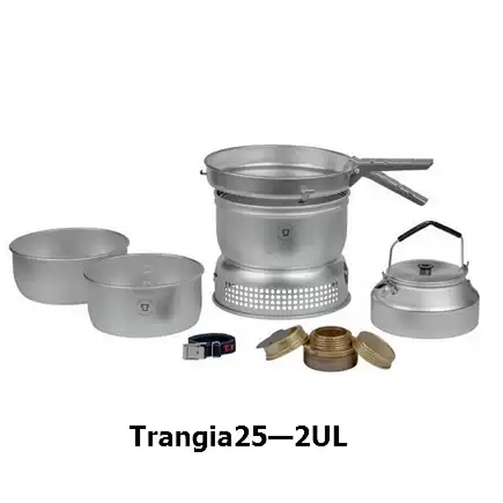 瑞典Trangia风暴炉超轻铝酒精燃气多用炉具户外野营野炊暴风套锅 25-2UL发顺丰