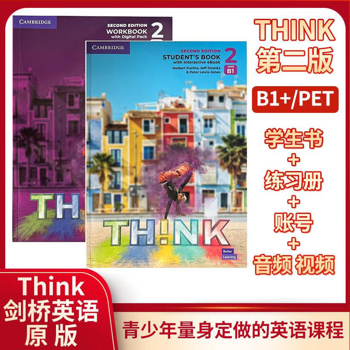 《原版进口Think第二版正版剑桥中学英语教材 Think Starter 12345级原版think教材KET PET考试剑桥少儿英语培训 ...