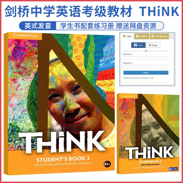 《原版进口剑桥少儿英语教材剑桥think教材 Think Starter 1 2 3 4 5级别剑桥中学英语KET/PET考试教材青少年初中 ...