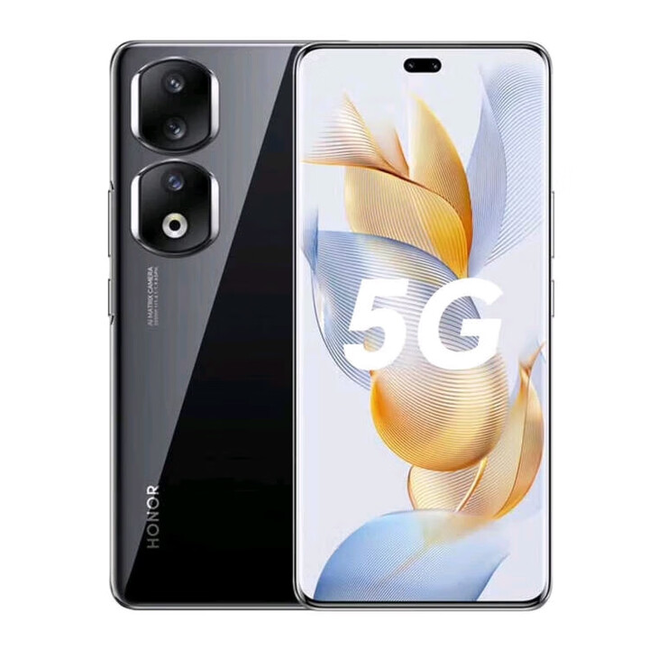 荣耀（HONOR）90pro全网通5G超清2亿像素长续航5000毫安大音量曲屏拍照手机护眼 亮黑色 16GB+256GB 单机+第三方品牌充电器+店保1年