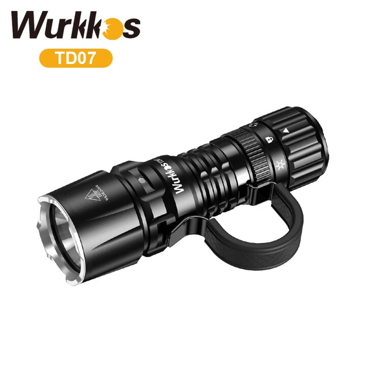 sofirn索菲恩TD07迷你战术勤务手电1300LM直充户外执勤便捷远射指环抱夹 黑色