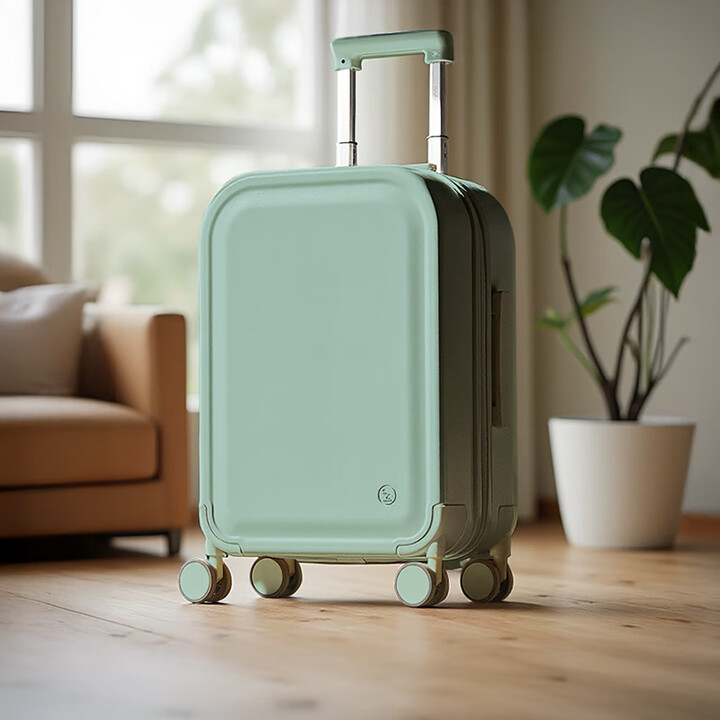 爱华仕行李箱可登机箱十大品牌出差密码箱女学生旅行拉杆箱清新绿梦20